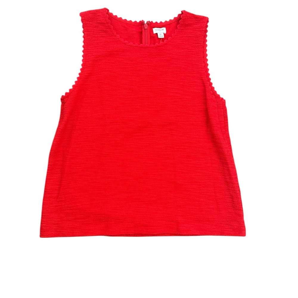 J. Crew Textured Red Top